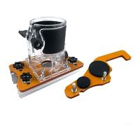 Besshepplo 2 in 1 Wood Router Base Slotting Bracket Plastic and Metal Construction Compatible with 65mm Trimming Machine for Cabinet Closet Furniture Chamfering Grooving a