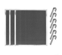 Besshepplo 3 Pack W10412939 Range Hood Charcoal Filter Activated Carbon Fiber Replacement for Vent Hood Compatible with C6180 11.02 x 9.73 Inch Kitchen Odour Removal Easy