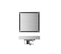 Besshepplo 304 Stainless Steel Square Invisible Floor Drain with Self Sealing Core for Bathroom Shower Balcony Wet Areas Compatible with 40 50 75 110mm Pipes Easy DIY Installation F(12 * 12cm)