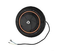 Besshepplo 36V 400W Front Motor Wheel Assembly for Ninebot Electric Scooter Pure Rubber Tire Shock Absorption Easy Install Replacement Part Black Aluminium Alloy