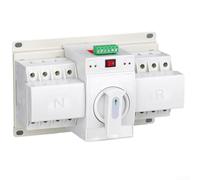 Besshepplo 4P 63A Dual Power Automatic Transfer Switch AC 400V Circuit Breaker with Auto Manual Switching Mode for Office Mall Bank Hospital Building Electrical System Protection Wh