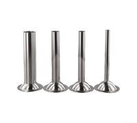 Besshepplo 4PCS Sausage Funnel Sausage Filling Funnels Sausage Tubes Kit Stainless Steel Grinder Stuffer For Meat Grinders 1.2 1.9 2.2 3.2cm Small Tube