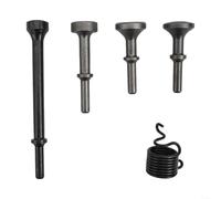 Besshepplo 5 Pcs Air Hammer Bits Set Alloy Steel Pneumatic Chisel Kit with Spring for Metal Shaping Riveting Tire Repair Edge Pressing and Rock Breaking Compatible with 15