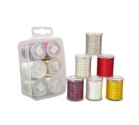 Besshepplo 6 Packs Fly Tying Thread 150D Polyester 100m Spools Smooth Knot Fishing Line Material for Nymphs Wet Dry Flies Hook Tying Multi Color Assorted Kit for Novice and Pro