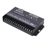 Besshepplo 60A 12 Channel Programmable LED Controller with USB Programming for RGB and Monochrome Lights DC5 24V ABS Housing Black Supports Up to 3000 Single Color Units C