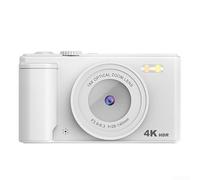 Besshepplo 64MP 4K Digital Camera With 16X Zoom And 2 8 Inch Flip Screen For Photography And Video Creation With Adjustable ISO And White Balance(White)