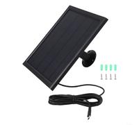 Besshepplo 6W 6V Monocrystalline Silicon Solar Panel solar Charger For Ring With 3 Meters Cable Compatible With For Ring Solar Chargers FeatuFor Ring Monocrystalline Silicon(Black)