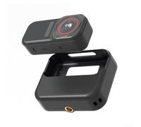 Besshepplo Compact Action Camera with Magnetic Charging Case 1.47 Inch HD Screen 12MP Thumb Sized Recorder for Vlogging Pets First Person View ABS Material Long Life In(Black)