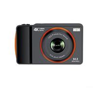 Besshepplo Compact Retro 4K Digital Camera Featuring 64MP Sensor 16X Zoom Autofocus Dual Lens 2.4-Inch IPS Screen Lightweight Portable Design For Travel (Black)