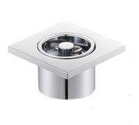 Besshepplo Copper Square Floor Drain Valve DN50 with Pull Ring and Double Sealing Gasket for Swimming Pool Bathtub Fish Tank Water Discharge 62x62mm