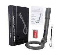 Besshepplo DM3004A Handheld Metal Detector High Sensitivity Security Inspection Scanner with Foldable Rotating Probe LED Alarm and 9V Battery for Detecting Ferrous and Non Ferrous M(with battery)