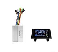 Besshepplo Ebike 24V 36V 48V Sine Wave Controller Kit 20A 35A with LCD S966 Display Screen for Brushless Motor Scooter Aluminum Alloy Case Self Learning Function Black(20A)