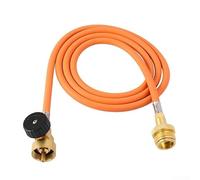 Besshepplo Gas Hose Propane Torch Hose Kit Hose Gas Welding Kit With Hook For HVAC Plumbing Brazing CGA600 Connection Metal Orange 1.5m