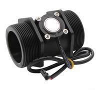 Besshepplo Hall Effect Water Flow Sensor DN40 DN50 Nylon Body 3.5-24VDC for Farmland Irrigation Industrial Agricultural Municipal Water Systems Flow Rate 5-200L Min Pressure Resista(DN50 Black 2)