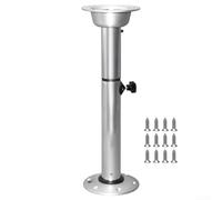 Besshepplo Height Adjustable Campervan Table Leg Aluminum Alloy Telescopic Stand 555-705mm Removable Base for RV Yacht Pontoon Dining Office Silver Finish