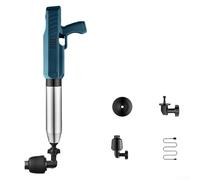 Besshepplo High Pressure Air Drain Blaster Toilet Unclogger With 4 Nozzles For Clogged Toilets Sinks Floor Drains Pneumatic Pipe Cleaner Tool Safe ABS And Stainless St(deep blue)