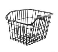 Besshepplo Iron Bike Rear Rack Basket Large Capacity 38x31x26cm with Reflective Block for Cycling Luggage Carrier Grocery Picnic Storage Black Heavy Duty 50kg Load Easy Install