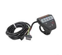 Besshepplo LED Display Meter Light Controller for 36V 48V E-Bike Scooters with 02OMD Protocol SM 5-Pin Connector ABS Housing Handlebar Mount Φ22.2mm Black