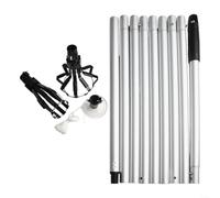 Besshepplo Light Bulb Changer Kit for High Ceilings Telescopic Aluminium Extension Pole with Suction Cup and Eight Finger Cages Safe Bulb Removal Tool for Home or Office Maintenance