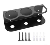 Besshepplo Long Lasting Steel Spray Bottle Holder Wall Mount Organizer for Garage Workshop Storage Rack Duty Cleaning Supplies Caddy Q235 Shelf Unit Black Finish 9 Piece Set(B)