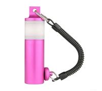 Besshepplo Luminous Scuba Diving Underwater Shaker Ring With Hand Strap Shake To Glow 6061 Aluminum Alloy 120dB Signal Light For Cave And Night Diving Black(pink)