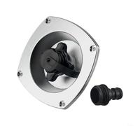 Besshepplo Mains Water Inlet with Pressure Regulator and Check Valve for Caravan RV and Boat Plastic Construction Size 117 x 117 cm Leak Proof Seal Limits Pressure to 45 P(Chrome)