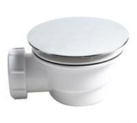 Besshepplo Modern Shower Base Drain ABS Chrome Plated Water Seal Anti Smell for 82-90mm Pipe with Removable Filter Basket for Easy Cleaning and Maintenance in Contemporary Bathroom