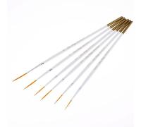 Besshepplo Nylon Pointed Brush Collection Six Essential Tools to Enhance Your Artistic Skills (long hair)