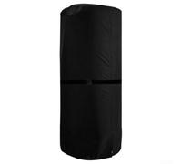 Besshepplo Outdoor Round Air Heater Cover Waterproof 210D Oxford Fabric UV Resistant Dustproof Sunproof with Bottom Drawstring for Patio Garden Furniture Protection Black 50x120cm(210D)