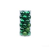Besshepplo Pack Of 24 Shatterproof Christmas Balls, 3Cm Christmas Balls Decoration Shatterproof Christmas Tree Baubles Mini Christmas Hanging Ball For Holiday Wedding Party Decoration(Dark Green)