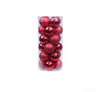 Besshepplo Pack Of 24 Shatterproof Christmas Balls, 3Cm Christmas Balls Decoration Shatterproof Christmas Tree Baubles Mini Christmas Hanging Ball For Holiday Wedding Party Decoration(Red)