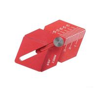 Besshepplo Precision Woodworking Scribing Tool Aluminum Alloy Measuring Ruler with Anti-Slip for Trimming Marking and Positioning in Fine Carpentry DIY Projects Red