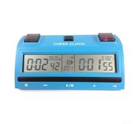 Besshepplo Professional Digital Chess Timer with 59 Timing Rules and LED Buttons for Go Chinese Chess Chess Portable Electronic Game Clock Blue