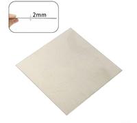 Besshepplo Pure Nickel Sheet Plate 100 x 100 mm 0.5 mm 1 mm 2 mm 3 mm Thick for Electroplating Anode Element High Purity 99.96% Nickel Metal Sheets Flat Stock(2mm)