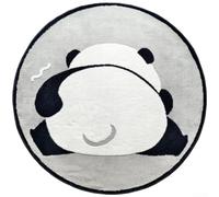 Besshepplo Round Cartoon Rug for Bedroom Nursery Decor Soft Non Slip Bath Mat Panda Design Floor Carpet for Kids Room Bedside Living Area Home Decoration 60cm(80 * 80cm)