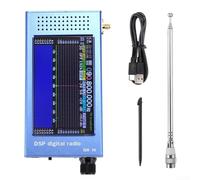 Besshepplo SDR-V6 Software Defined Radio Receiver 100kHz-149MHz Full-Band Coverage with 4.3-inch IPS Touchscreen 3000mAh Battery CNC Aluminum Alloy Housing for Amateur Radio Shortwave (Blue)