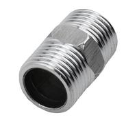 Besshepplo Shower Hose Connector Hrome Plated Stainless Steel Double Male Thread Joint Shower Hose Extension Fitting For Extended Reach Bath Shower System