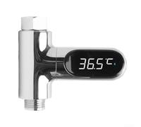 Besshepplo Shower Thermometer Led Digital Display Self-Powered Shower Thermometer 360° Rotating Display Real for Home Bathroom Kitchen Handheld(second generation)