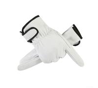 Besshepplo Soft Leather Welding Safety Gloves for Various Applications Reliable Protection with Enhanced Comfort Features (gray)