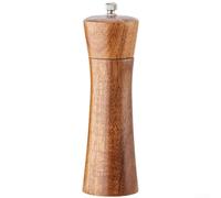 Besshepplo Solid Acacia Wood Pepper Mill Manual Spice Grinder with Adjustable Coarse Fine Setting for Kitchen Seasoning Salt Sesame and Herbs Large Capacity Ergonomic Design Brown Finish(A)