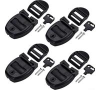 Besshepplo Spa Cover Latch Replacement Kit for Clips with Keys Adjustable Slide Buckle System Wind Protection Secure Locking Mechanism Easy Installation Plastic and Stainles