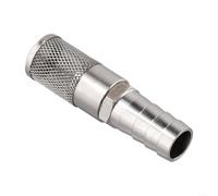 Besshepplo Stainless Steel 3/4" Hose Barb Filter Strainer Mesh For Pipe Pump Fuel Gas Hose End Filtration Car Wash Hose Filter Head Soft Tube Screen For Fuel Or Air Use(19mm)