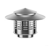 Besshepplo Stainless Steel Chimney Cap Rain Guard Exhaust Pipe Cover Roof Vent Protection Umbrella-shaped Chimney Caps Rain Cap And Rainproof Cap(75)