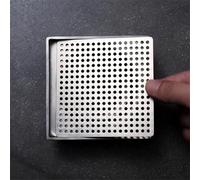 Besshepplo Stainless Steel Floor Drain, Square Shower Drain Cover Anti-odor Drain Covers Large Shower Trap Cover Replacement Efficient Hair Blocker (15CM)