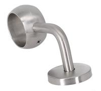 Besshepplo Stainless Steel Handrail Brackets, Polished Chrome Effect, Covered Fixings, 42mm