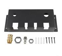 Besshepplo Stainless Steel Pressure Washer Handle Holder with Quick Disconnect for Snow Foam Lance Nozzle Tips and Wand Extensions Organizes up to 5 Nozzles and 4 Wands for 14 Inch