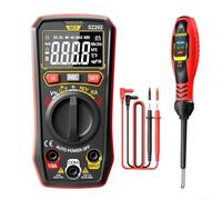 Besshepplo SZ202 Digital Multimeter with Backlit Display and B18 Voltage Test Pen NCV Detection Live Neutral Wire Identification Data Hold Auto Shutdown for Electricians Hobbyists H