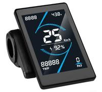 Besshepplo T5S E-Bike Color Display 24V-72V Waterproof Screen with Fault Code for OMD No.2 Protocol Compatible Electric Bicycle Computer Black ABS Housing 100x60mm