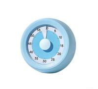 Besshepplo Visualized Magnetic Timer 60 Minute Countdown with Color Wheel for Kids Cooking Studying Working Silent or Ringing Alarm Type C Rechargeable Stainless Steel Desk Kitchen(blue)