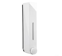 Besshepplo Wall Mounted Soap Dispenser for Bathroom Kitchen 420 mL Triple Compartment Manual Shower Gel Lotion Dispenser ABS Plastic Hygienic Easy Install(White Single)